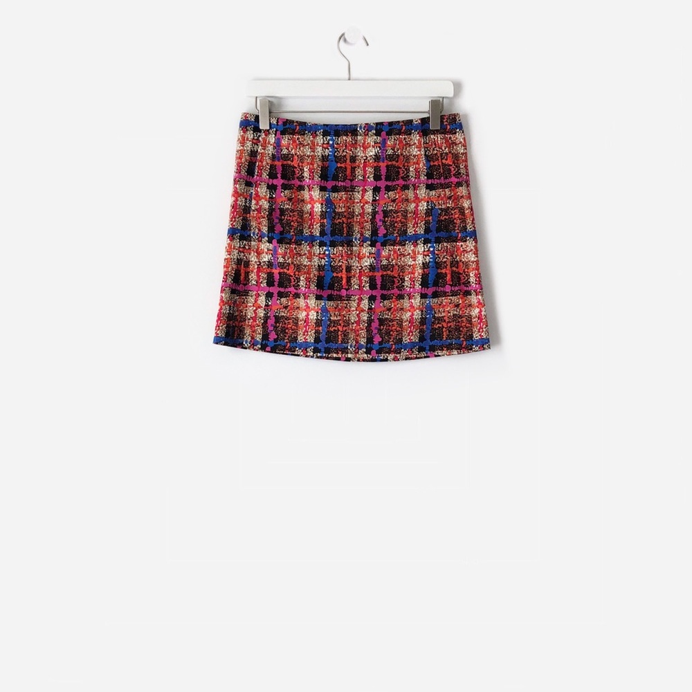 j. crew | printed cotton sateen mini skirt